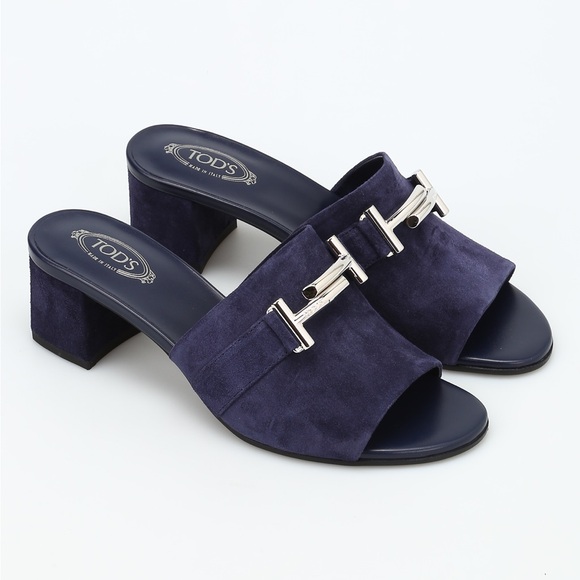 Tod's Shoes - Tod’s block heel sandals in navy